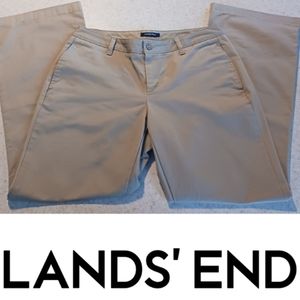 Land's End Womens Curvy Fit Bootcut Khaki Chinos Size 8.